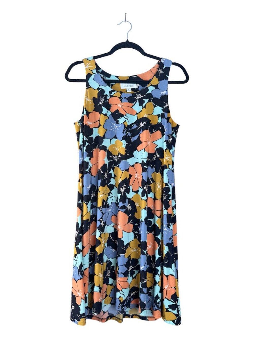 Nine West Floral Swing Dress Mini Women's Size M - Picture 2 of 4